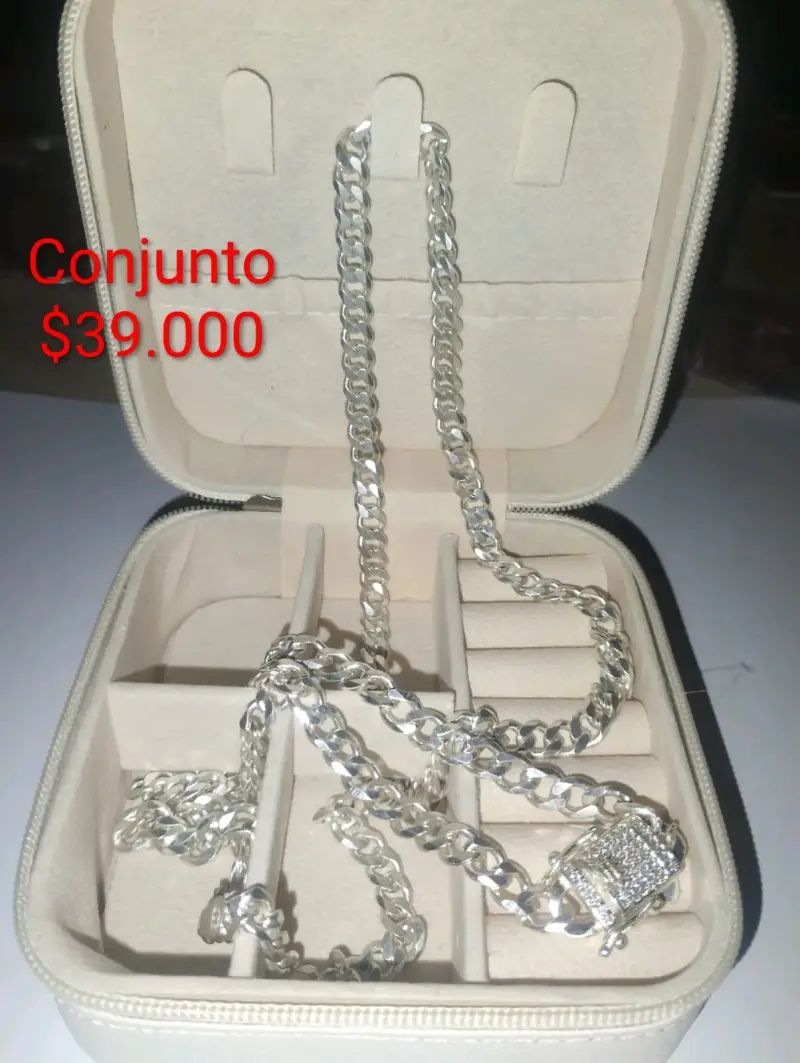 Conjunto de joyería plateada - 4