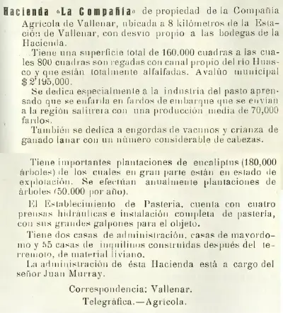 Ficha Hacienda La Compañía Cadv  Vallenar - miniatura 3