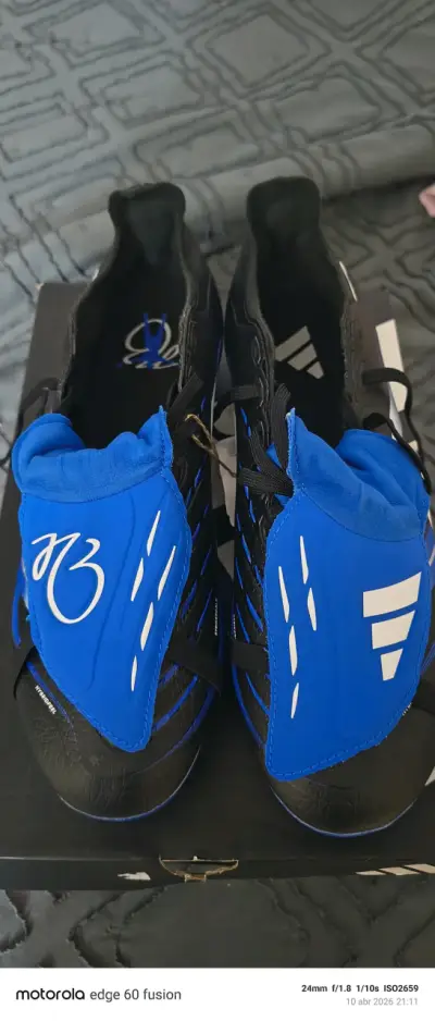 Zapatillas deportivas negras y azules Adidas - miniatura 1