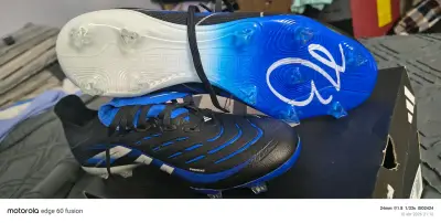 Zapatillas deportivas negras y azules Adidas - miniatura 3