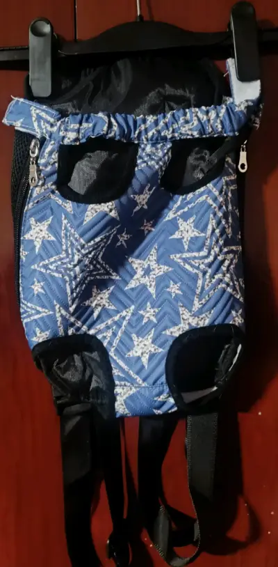Mochila porta mascotas azul - miniatura 1