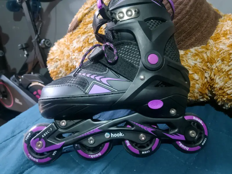 Patines en línea negros y morados - 3