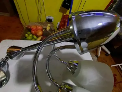 Lámpara de pie cromada - miniatura 2