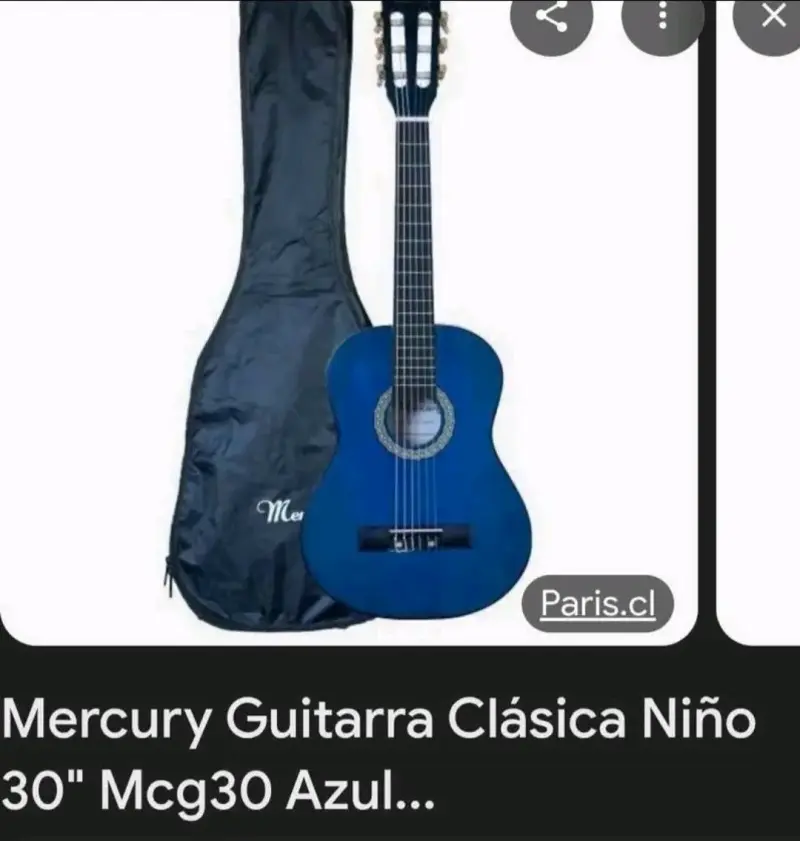 Guitarra clásica azul para niño