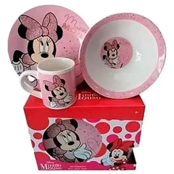 Set de vajilla infantil Minnie cerámica - 1