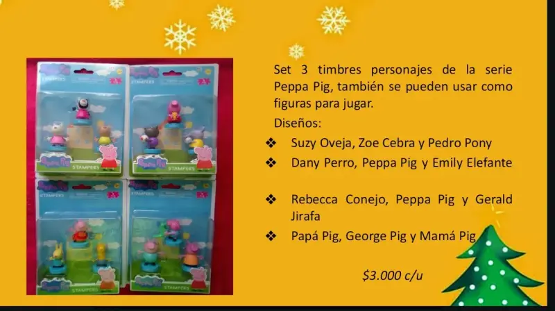 Timbres Peppa Pig personajes varios