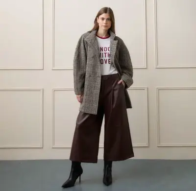 Pantalones culotte marrón - miniatura 2