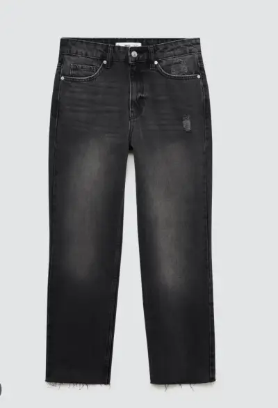 Jeans negros con diseño desgastado - miniatura 1