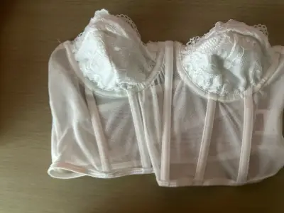 Corset blanco encaje - miniatura 1