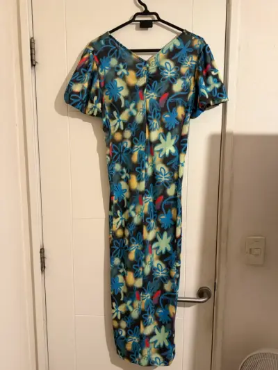 Vestido largo estampado flores - miniatura 1