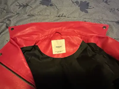 Chaqueta motera fucsia mujer - miniatura 4