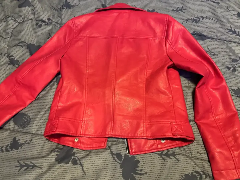 Chaqueta motera fucsia mujer - 5