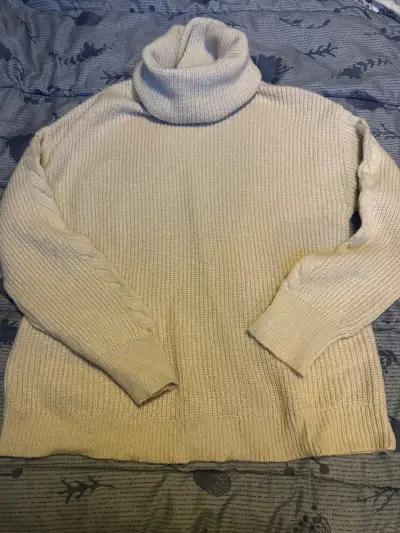 Suéter beige cuello alto - miniatura 2