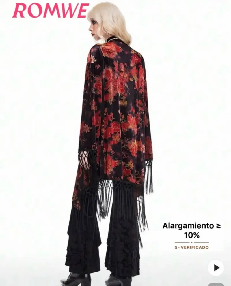 Conjunto bohemio negro y rojo - 2