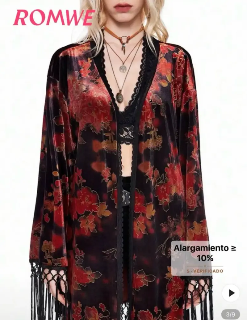 Conjunto bohemio negro y rojo - 3