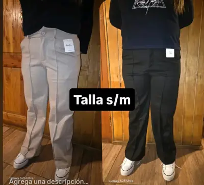 Pantalones de vestir beige y negro - miniatura 1