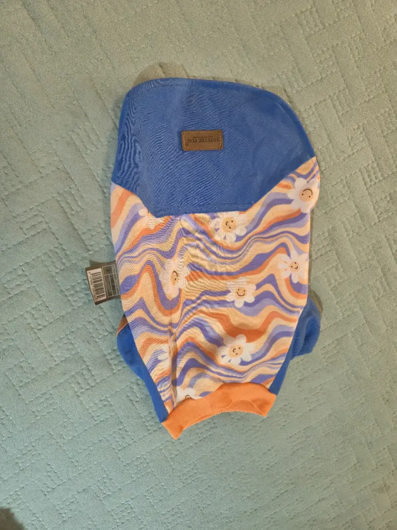 Polera para perro azul con diseño - 1