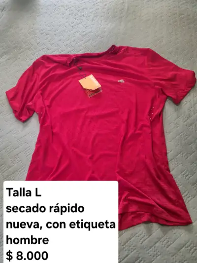 Polera roja secado rápido nueva - miniatura 1