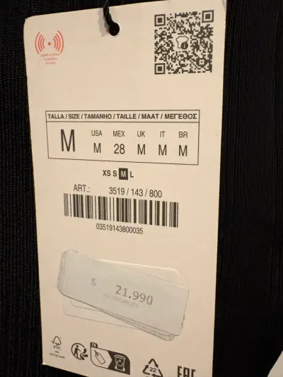 Polera Zara negra sin mangas - miniatura 3