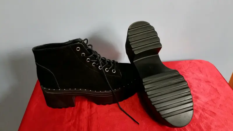 Bototos negros de cuero talla 39 de plataforma - 2