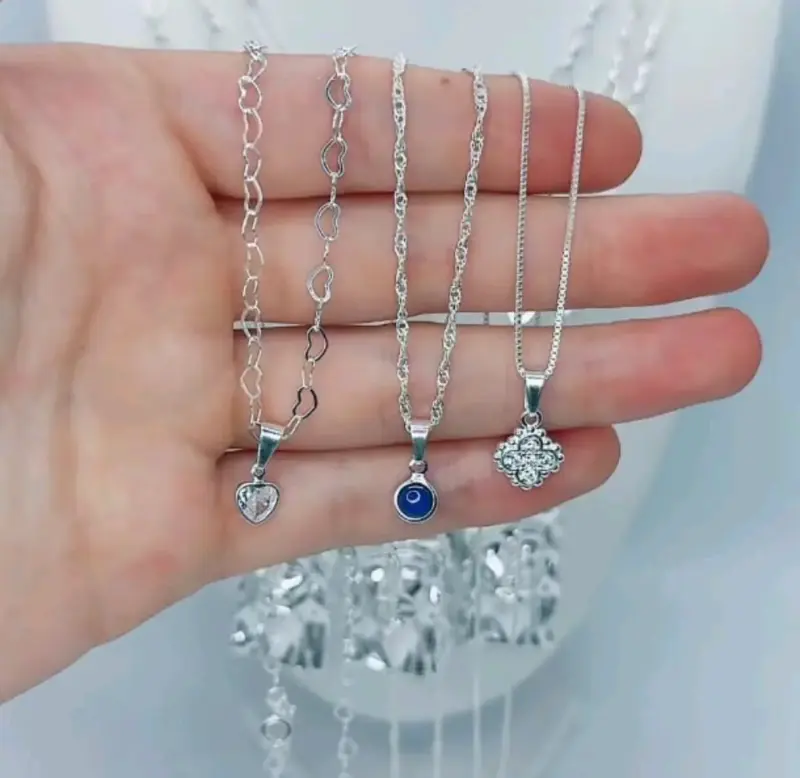 Colgantes de plata con cadenas - 1