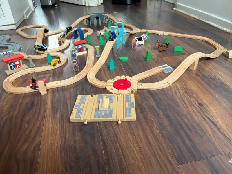 Set de tren de madera infantil - 2