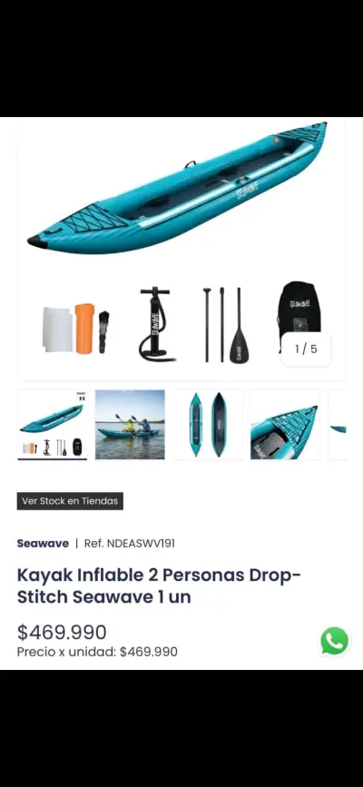 Kayak inflable 2 personas Seawave - miniatura 1