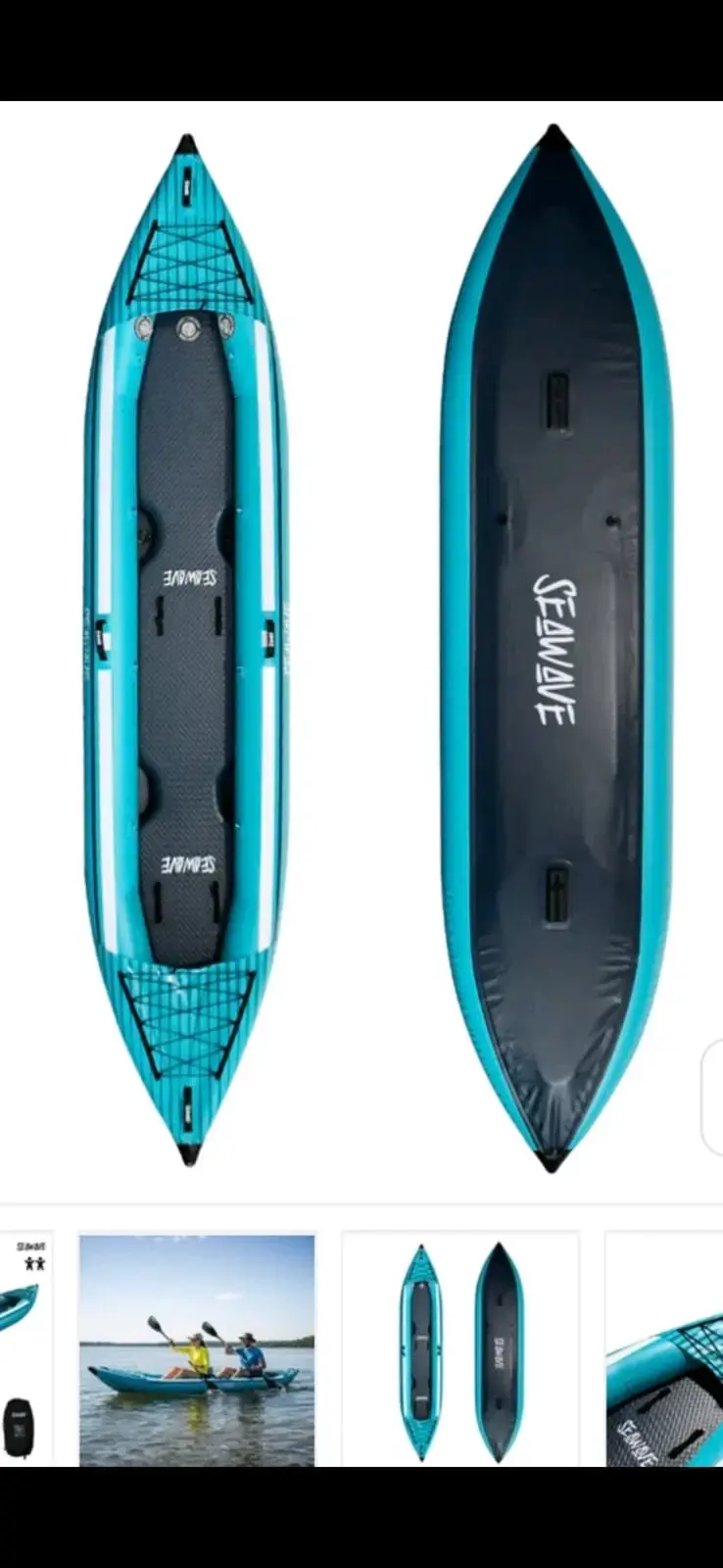 Kayak inflable 2 personas Seawave - 2