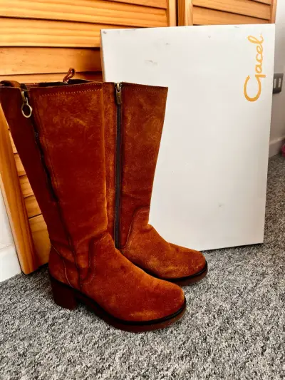 Botas de gamuza café,Gacel - miniatura 1