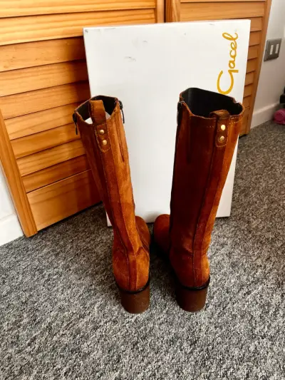 Botas de gamuza café,Gacel - miniatura 3