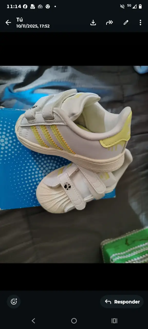 Zapatillas infantiles blancas con velcro - 3