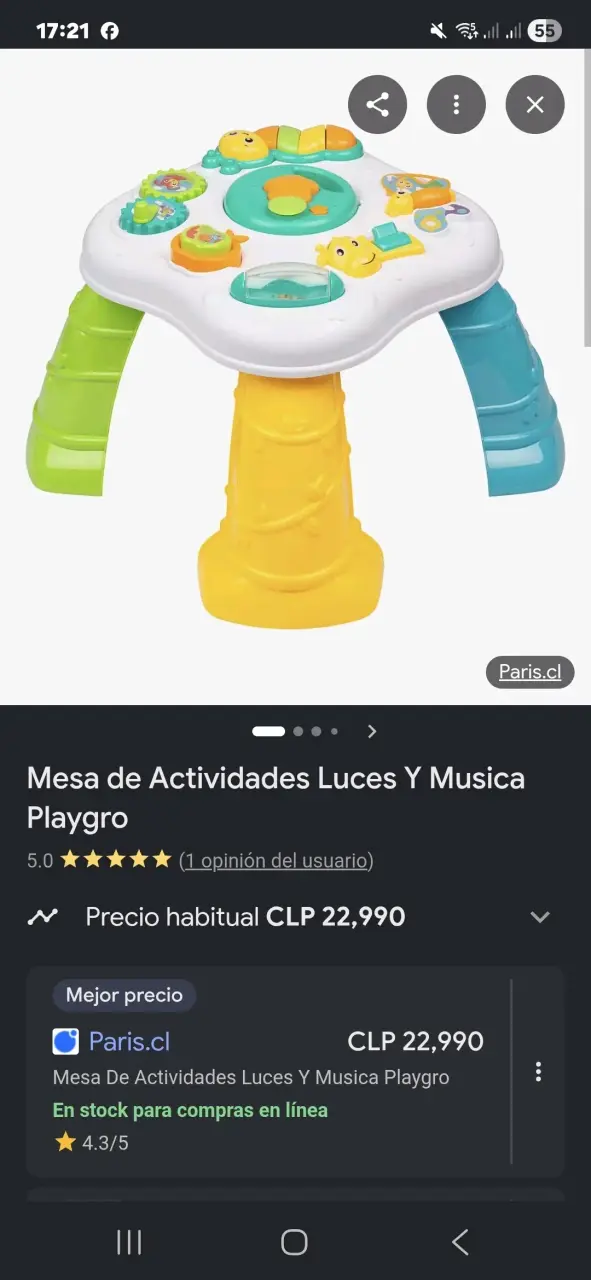 Mesa de actividades luces y música