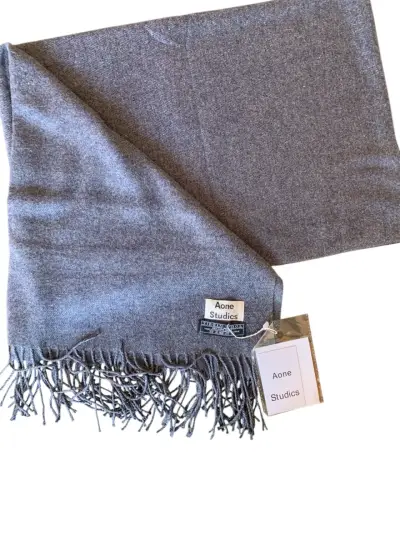 Pashmina gris Aone Studios Lana virgen nueva - miniatura 1