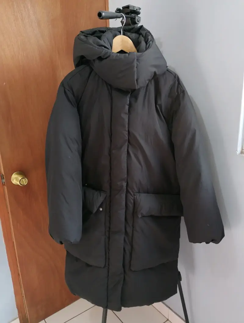 Abrigo negro largo unisex talla S - 1