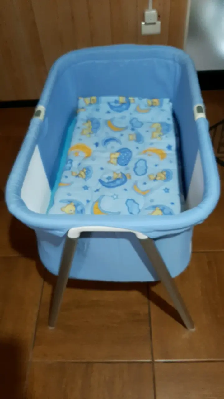 Cuna moisés azul para bebé - 3