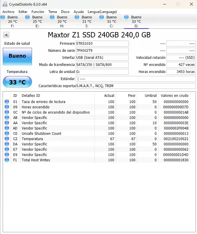 Disco SSD Maxtor Z1 240GB - 2