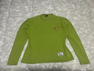 Polera diesel verde de manga larga - miniatura 1