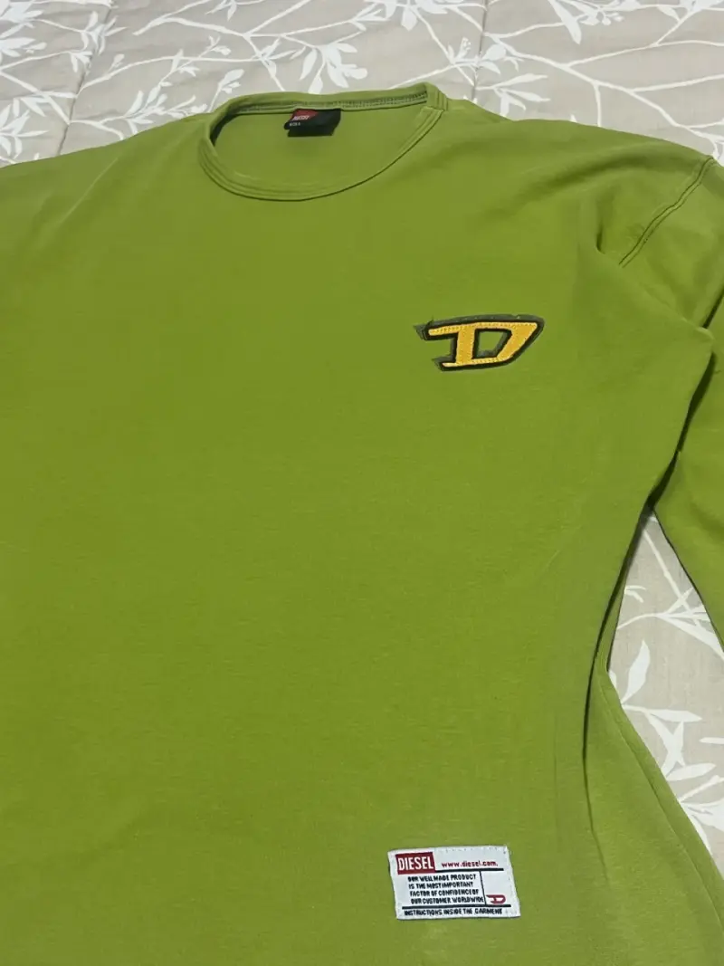 Polera diesel verde de manga larga - 3