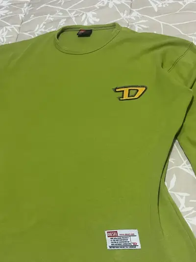 Polera diesel verde de manga larga - miniatura 3