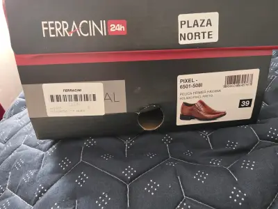 Zapatos formales café cuero - miniatura 4