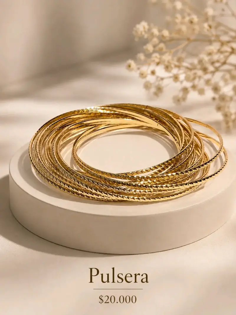 Pulsera dorada elegante