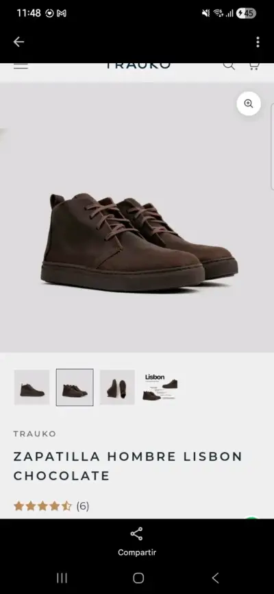 Zapatillas cuero marca trauko - miniatura 1