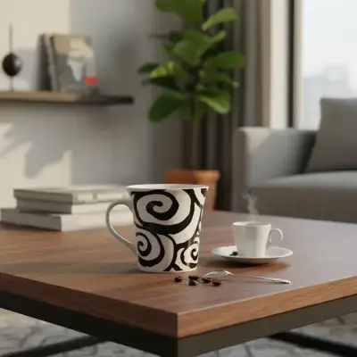 Taza de ceramica diseño espiral unico - miniatura 1