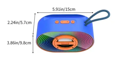 Altavoz portátil con luces LED - miniatura 4