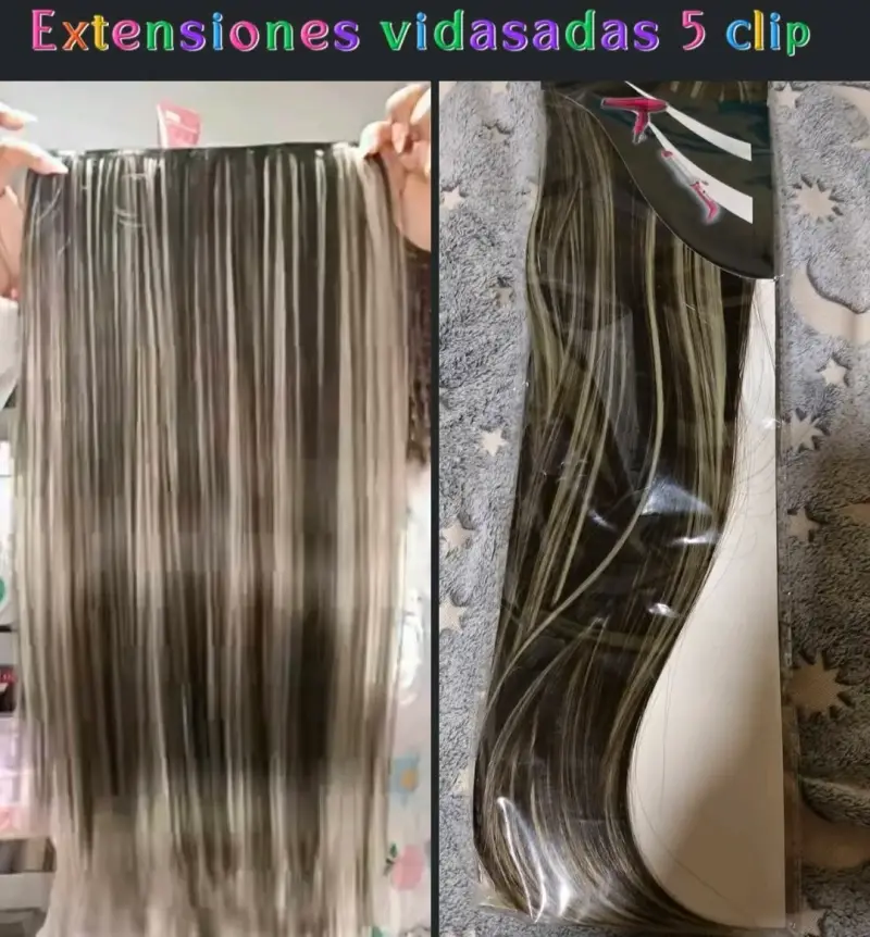 Extensiones de cabello castaño claro - 2