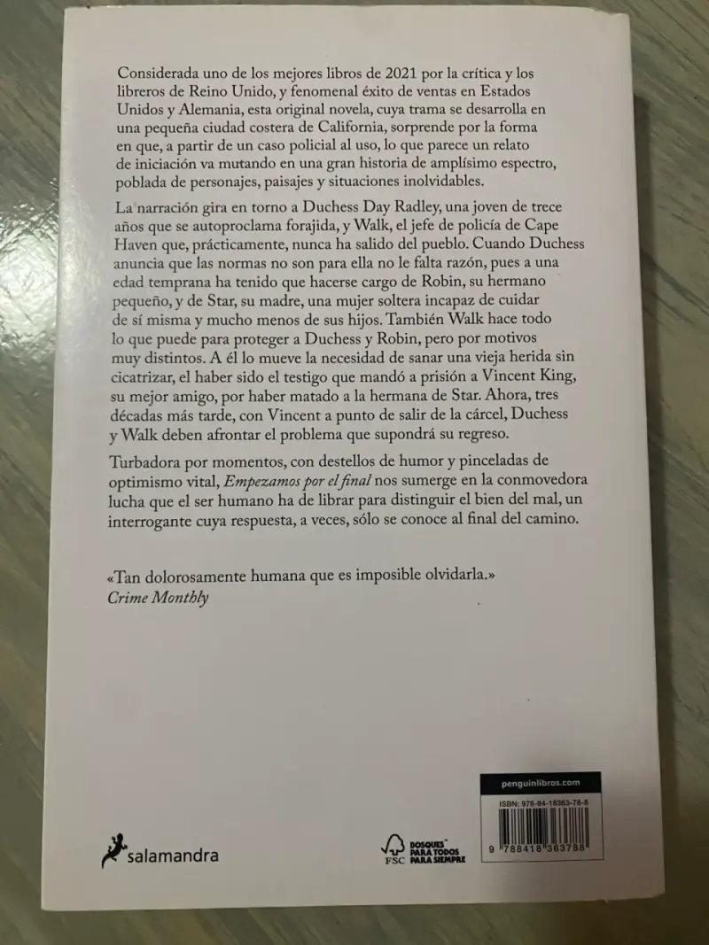 Libro 'Empezamos por el final' - 2