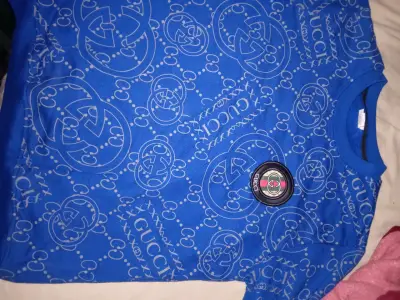 Polera azul estampada Gucci - miniatura 2