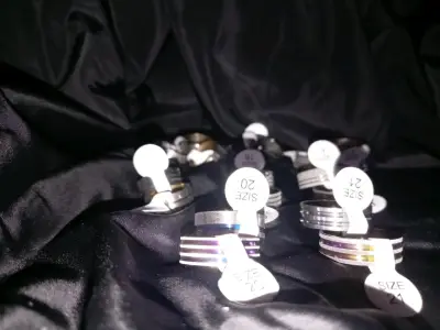 anillos ajustables variados - miniatura 2