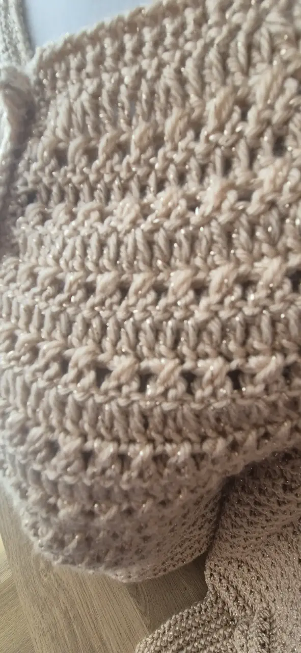 Chaleco de crochet beige - 3