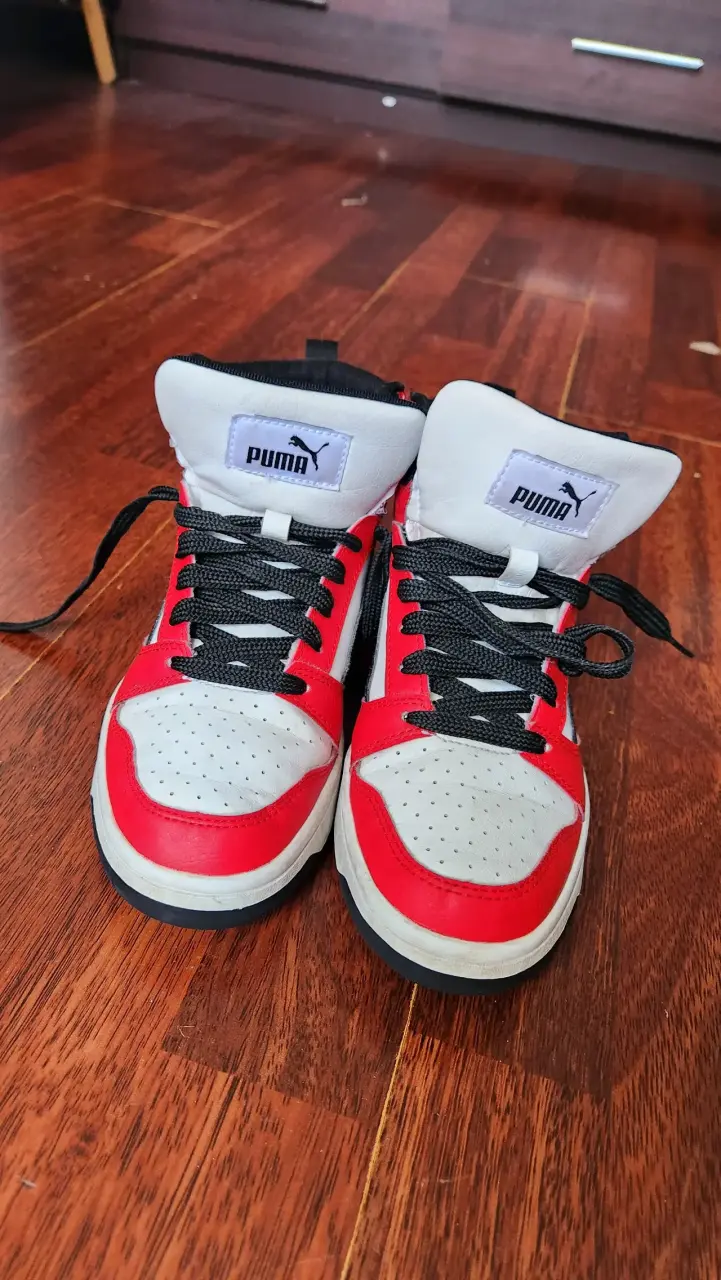 Zapatillas Puma rojas y blancas talla 37 - 1